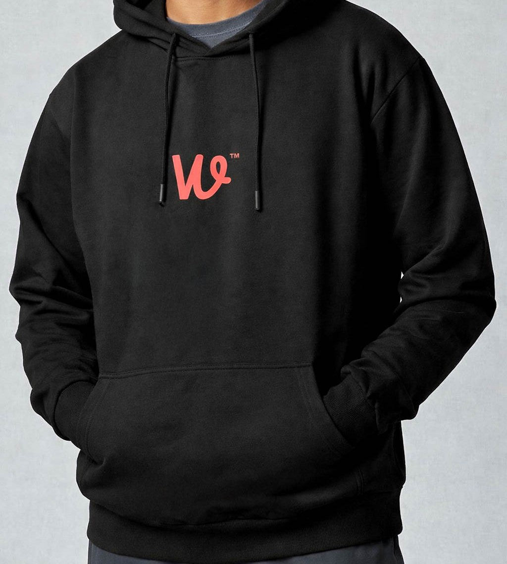 Premium Black Hoodie with Art is Not a Crime - Wendy