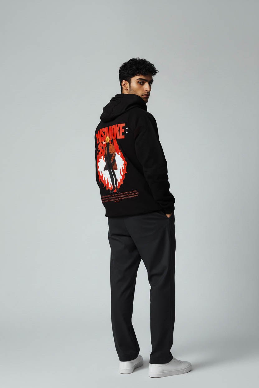 Premium Black Hoodie with Vinsmoke Sanji - Wendy