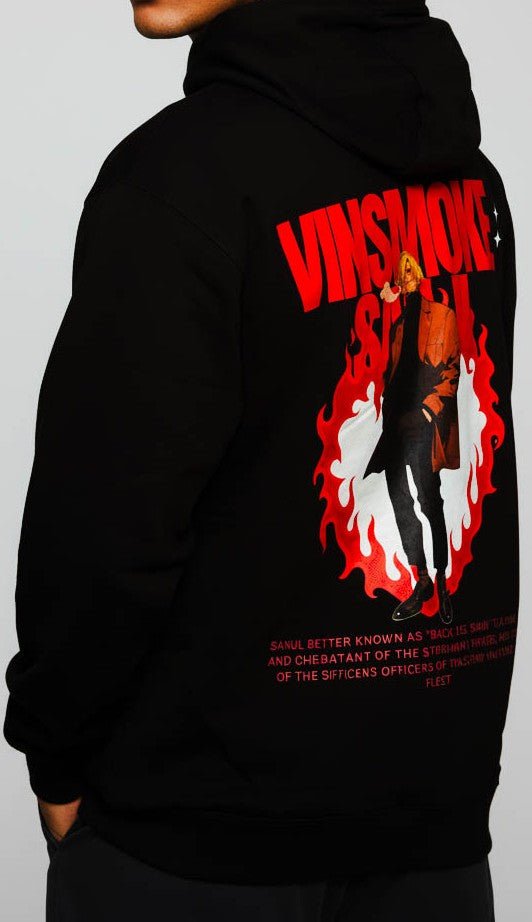 Premium Black Hoodie with Vinsmoke Sanji - Wendy