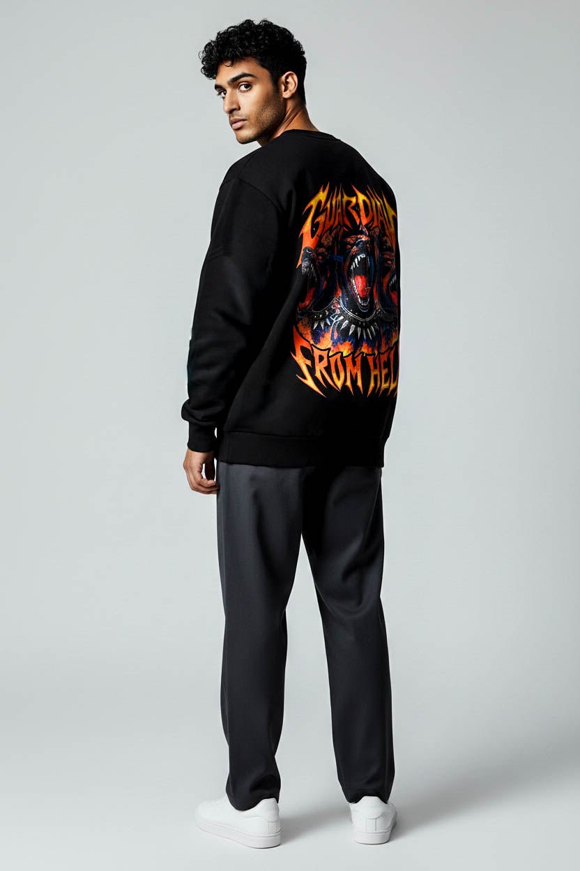 Premium Black Sweatshirt with Guardian from Hell - Wendy