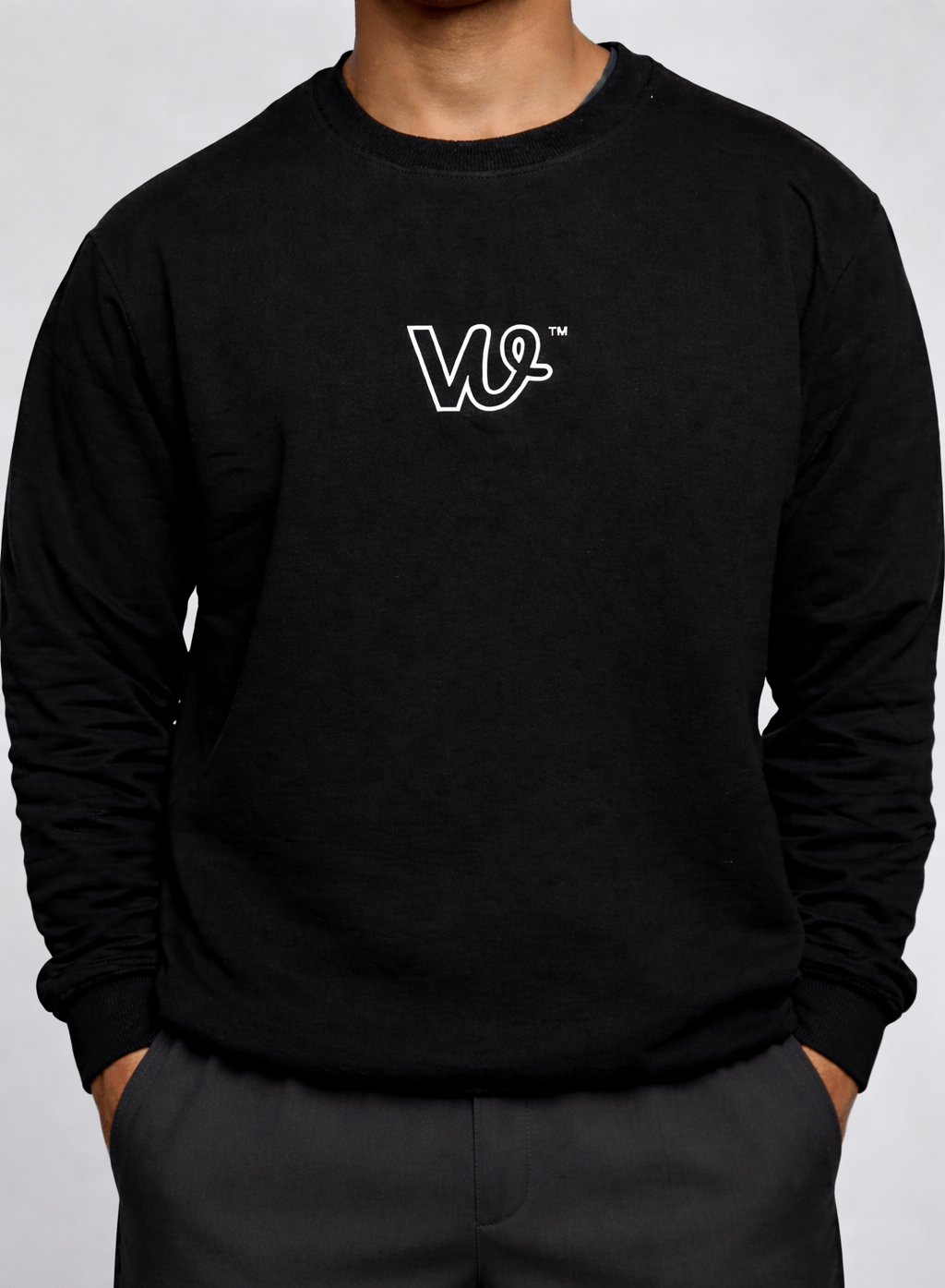 Premium Black Sweatshirt with Sweet Rabbit - Wendy