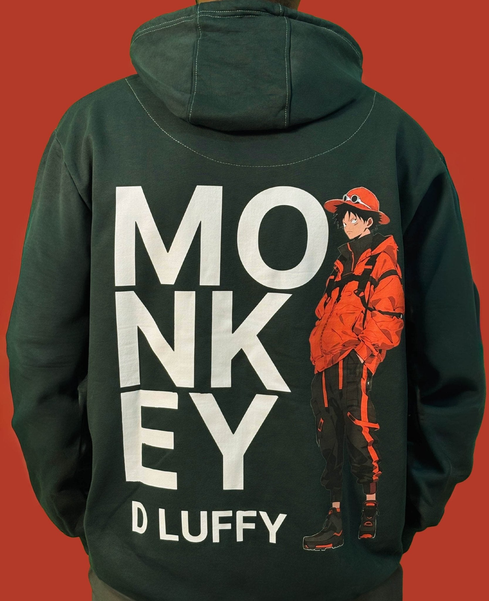 Premium Dark Green Monkey D. Luffy Hoodie - Wendy