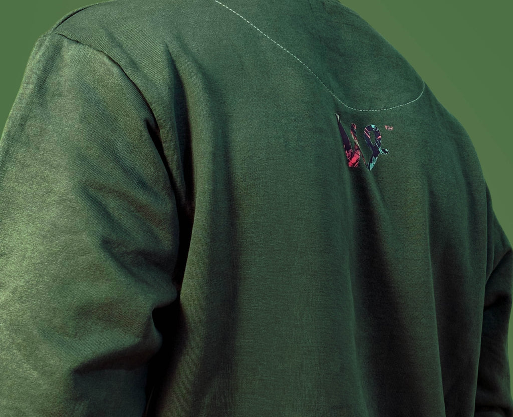 Premium Mehandi Green Sweatshirt with Big Dawg - Wendy