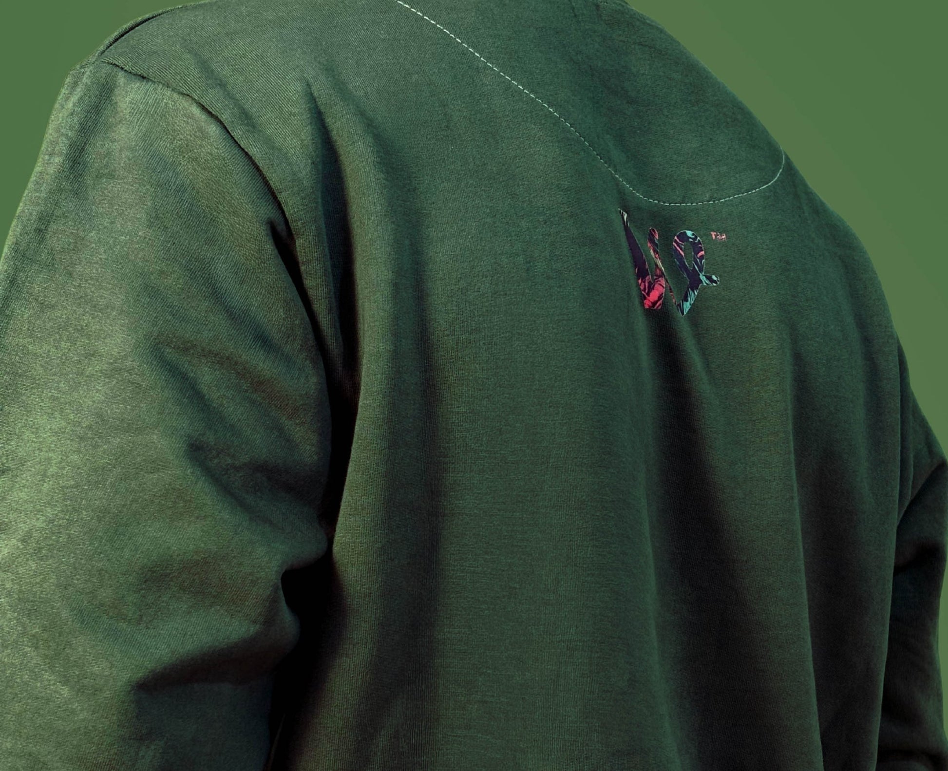 Premium Mehandi Green Sweatshirt with Big Dawg - Wendy