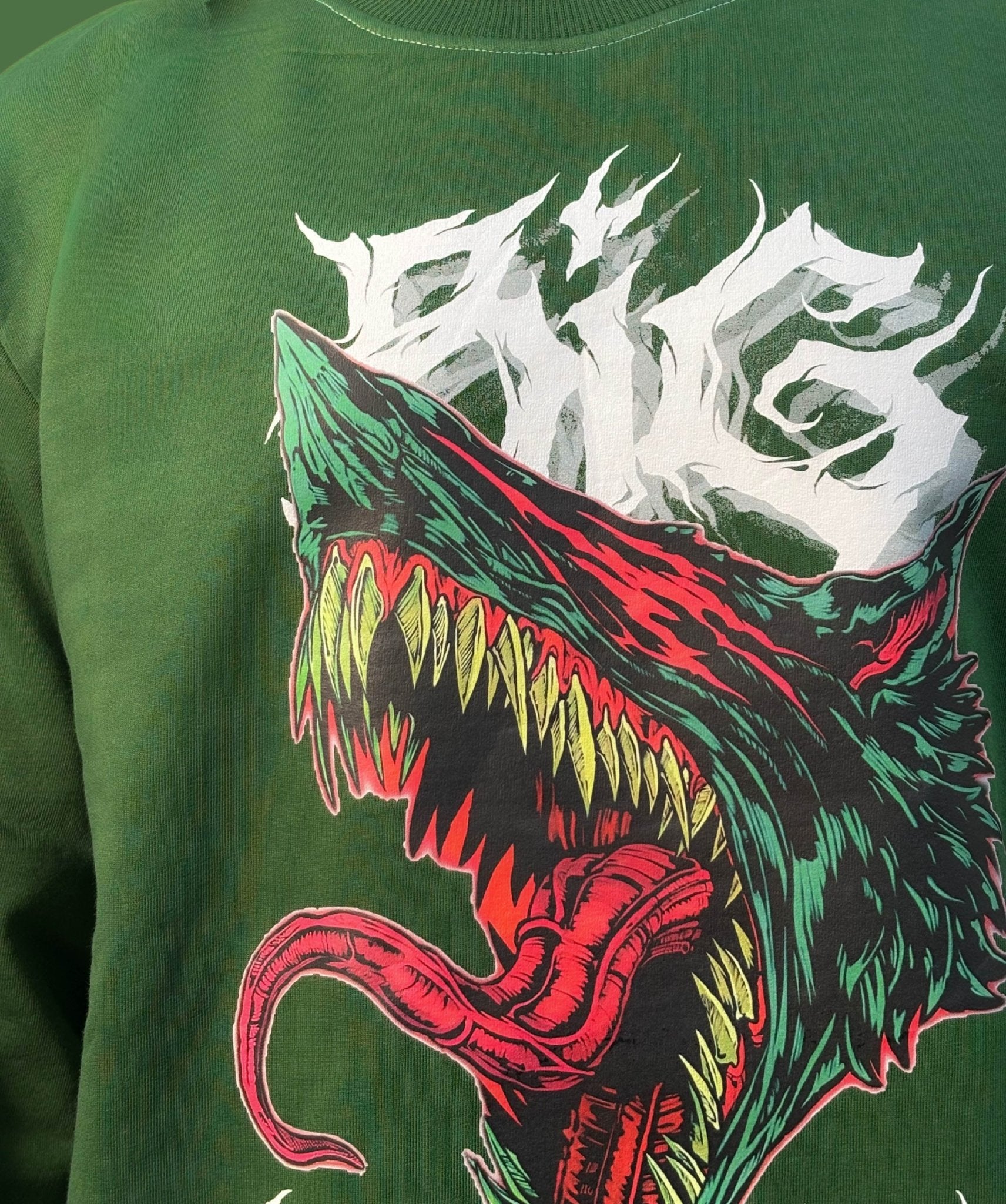 Premium Mehandi Green Sweatshirt with Big Dawg - Wendy