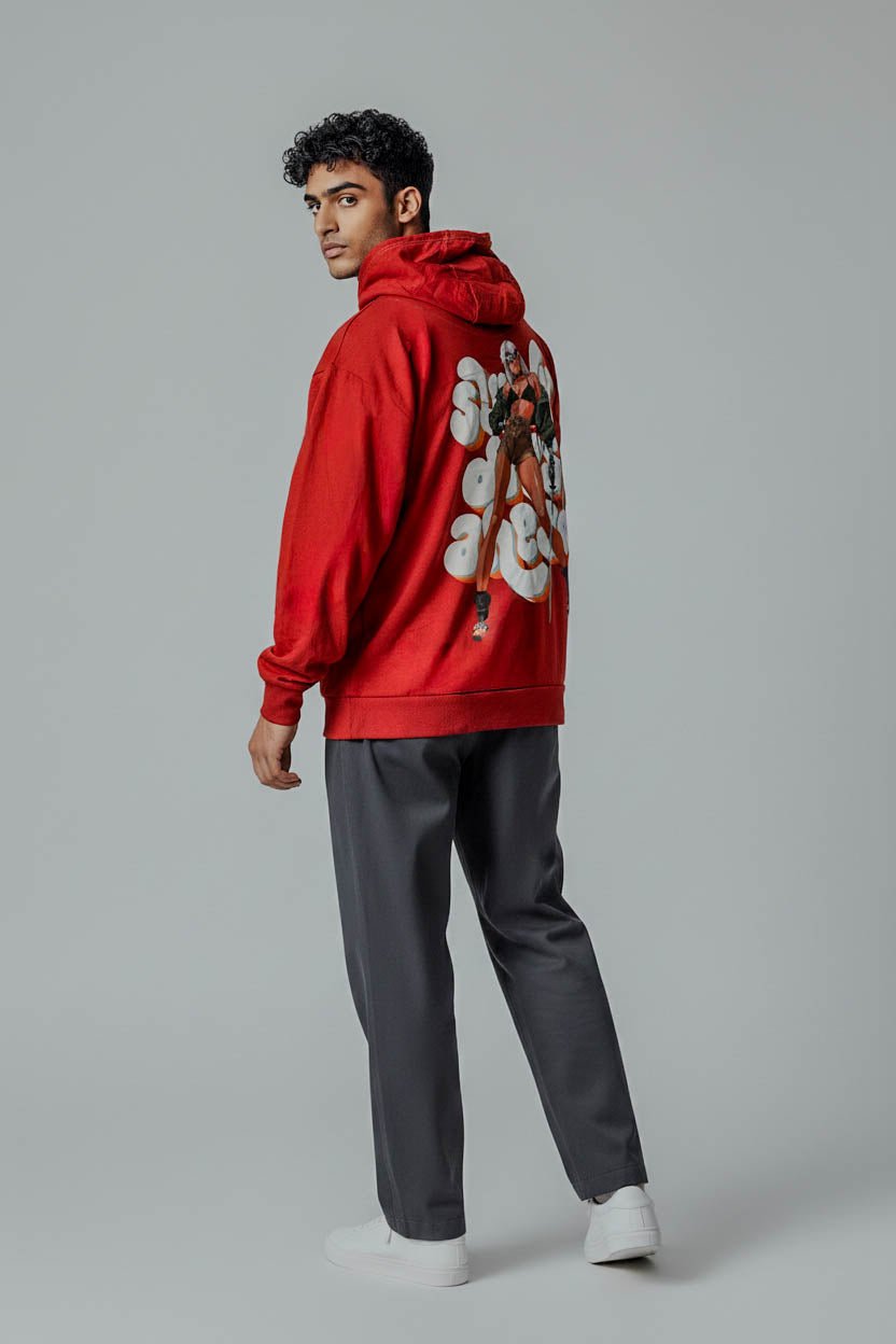 Premium Orange Hoodie with Modern Kunoichi - Wendy