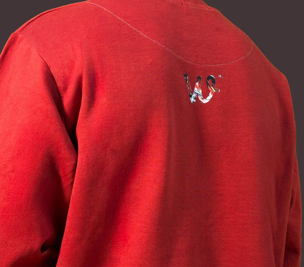 Premium Orange Sweatshirt with Naruto Kurama Mode - Wendy