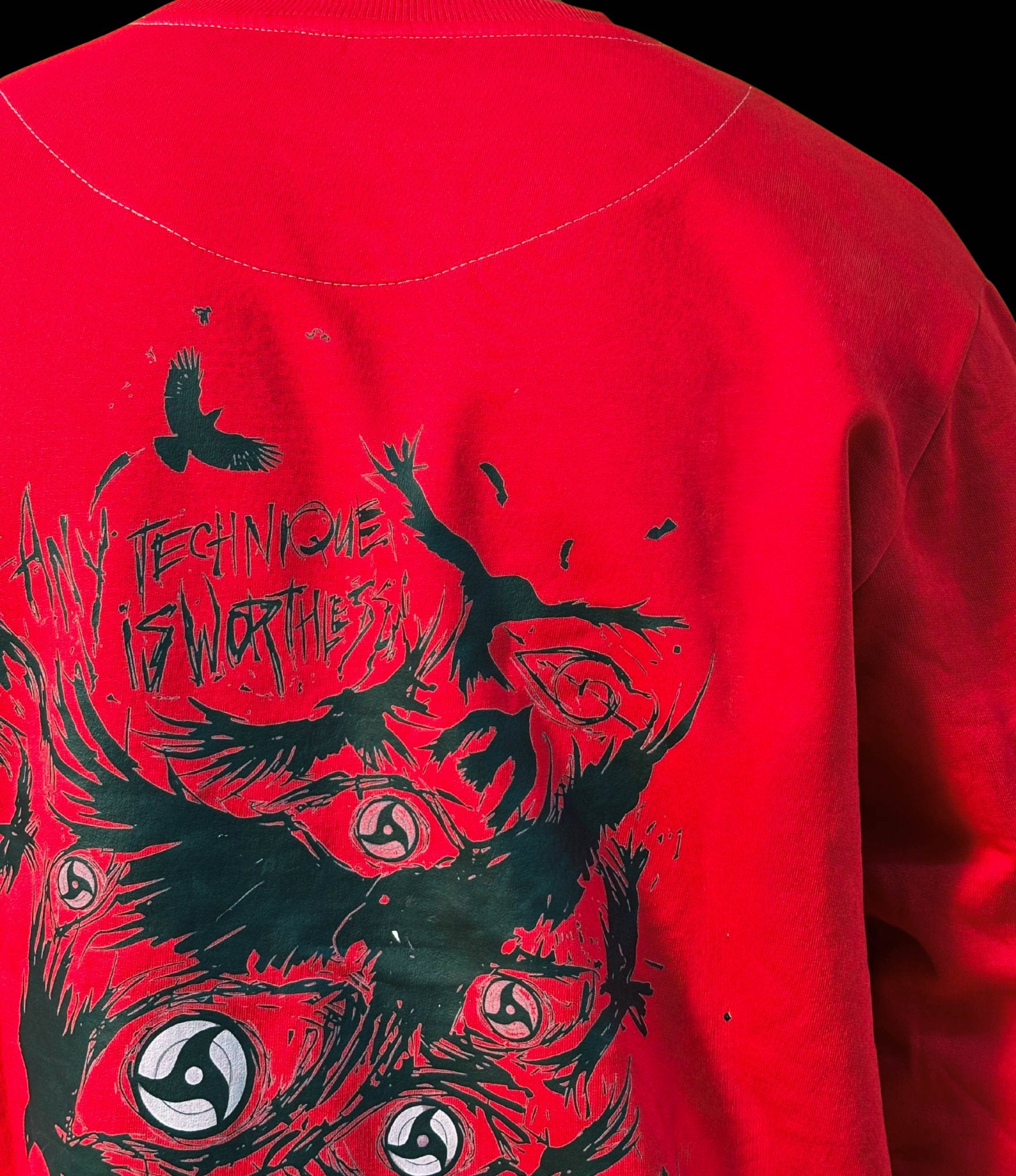 Premium Red Sweatshirt with Itachi Mangekyou Sharingan - Wendy