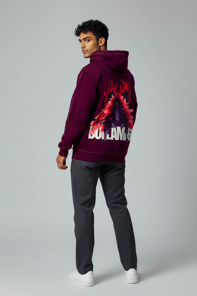 Premium Wine Hoodie with Doflamingo - Wendy