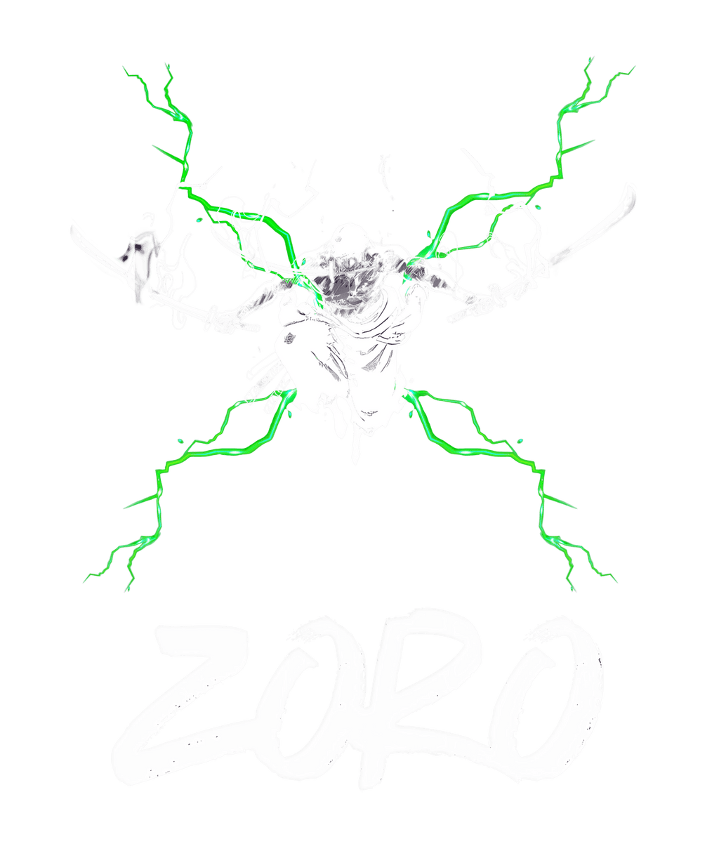 Wendy Premium Mehandi Green Hoodie with Roronoa Zoro Thunder Storm Print - One piece - Wendy