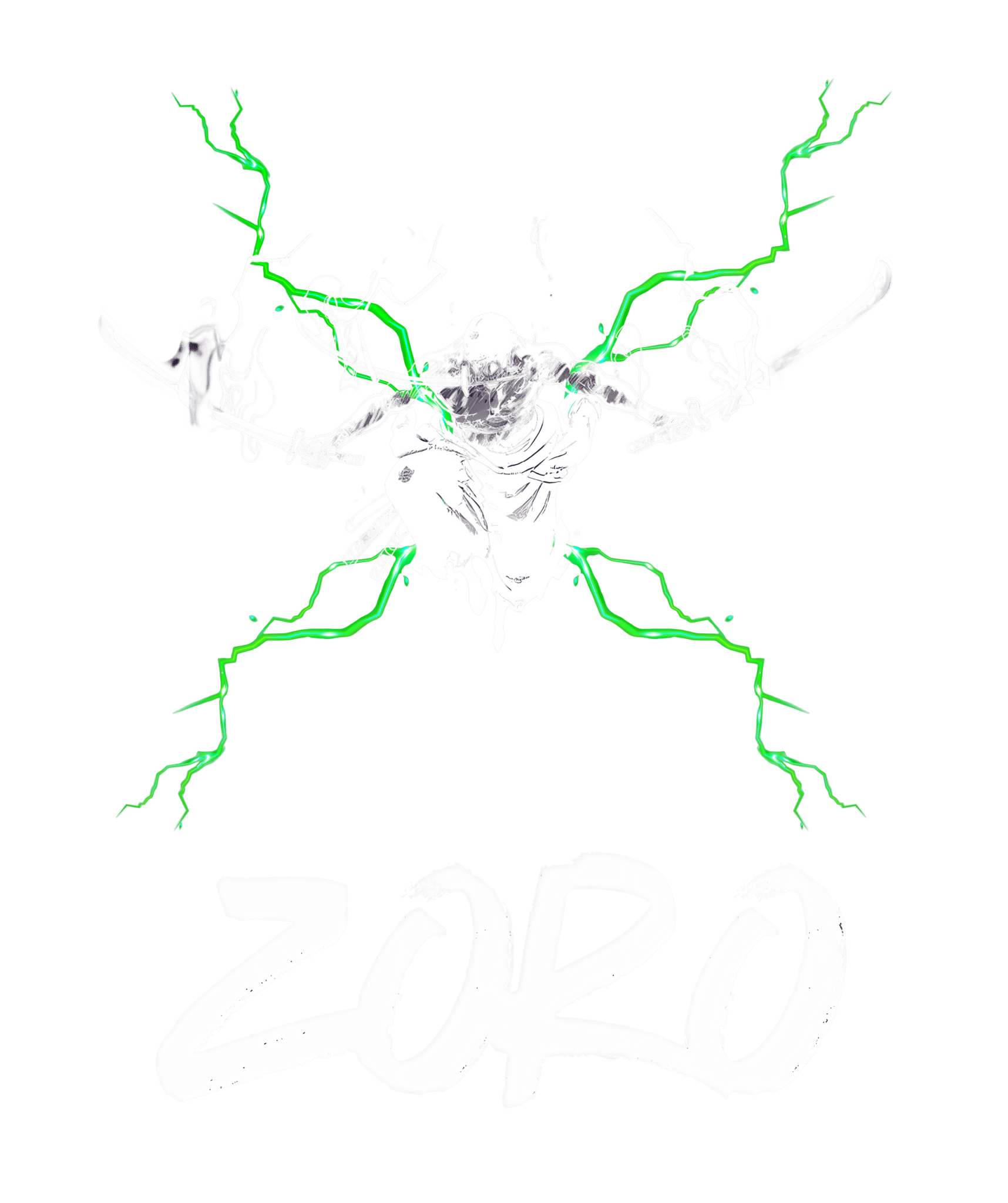 Wendy Premium Mehandi Green Hoodie with Roronoa Zoro Thunder Storm Print - One piece - Wendy