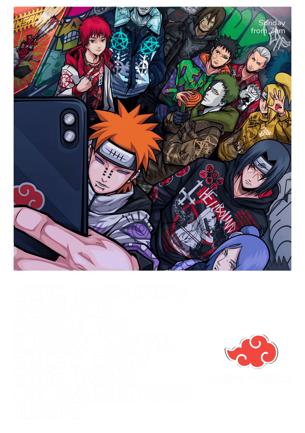 Wendy Premium Mehandi Green Sweatshirt with "The Modern Akatsuki" Print - Wendy